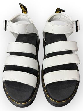 NWOB Dr. Martens Blaire White Leather Multi-Strap Sandals